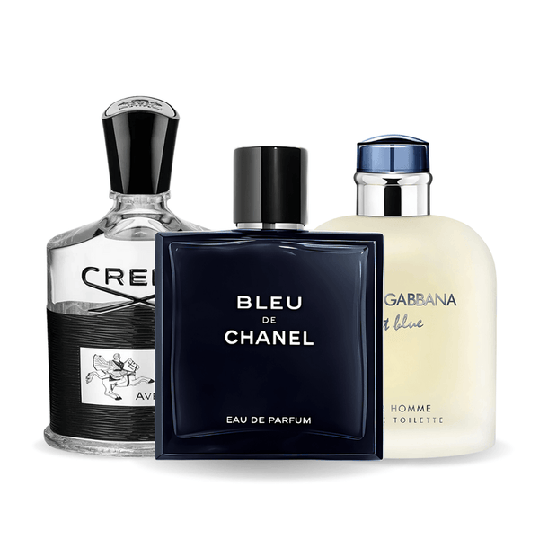 Zestaw 3 perfumy Bleu de Chanel, Creed Aventus, Light Blue Dolce Gabbana 100ml GOOGLE - MATEUS