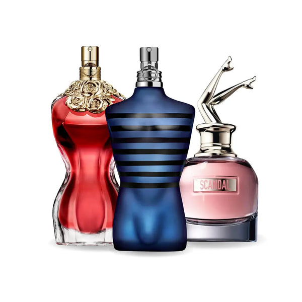Promocyjny zestaw 3 perfum: LA BELLE, ULTRA MALE i Gaultier SCANDAL 100 ml. Parfumuria Autentice