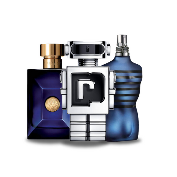 Promocyjny pakiet 3 perfum: Versace DYLAN BLUE, Paco Rabanne PHANTOM i Jean Paul Gaultier ULTRA MALE 100 ml. GOOGLE - MATEUS