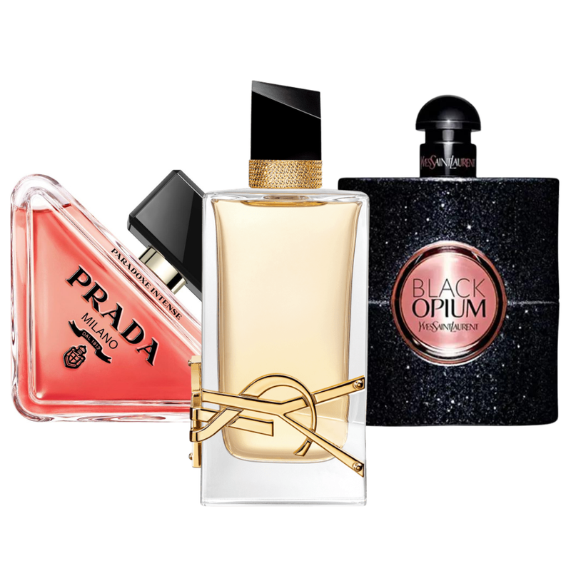 Zestaw 3 perfumy Prada Paradox,  Black Opium Yves Saint Laurent, Libre 100ml GOOGLE - MATEUS