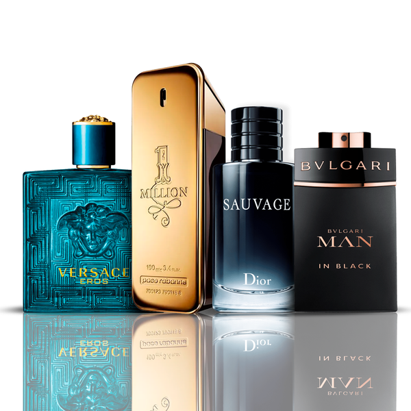 Zestaw 4 Perfumy - Eros Versace + One Million Paco Rabanne + Bvlgari Man in Black + Sauvage Dior 100ML. La Fragrancy